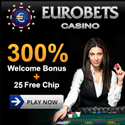 EuroBets Casino 25$ Bonus sans dépôt